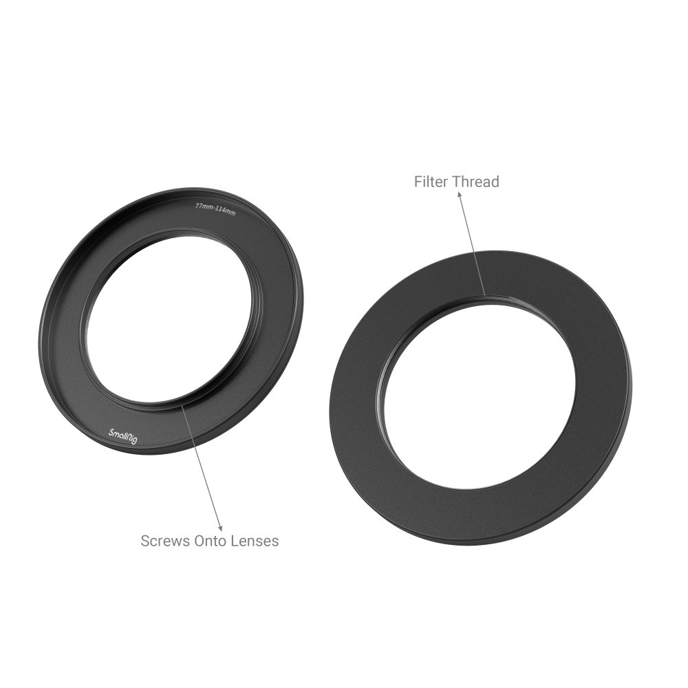 SmallRig Screw-In Reduction Ring Set with Filter Thread (67mm/72mm/77mm/82mm/86mm-114mm) for Matte Box 2660 3410
