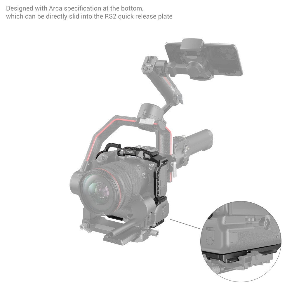 SmallRig Camera Cage for EOS R5/R6/R5 C with BG-R10 Battery Grip 3464