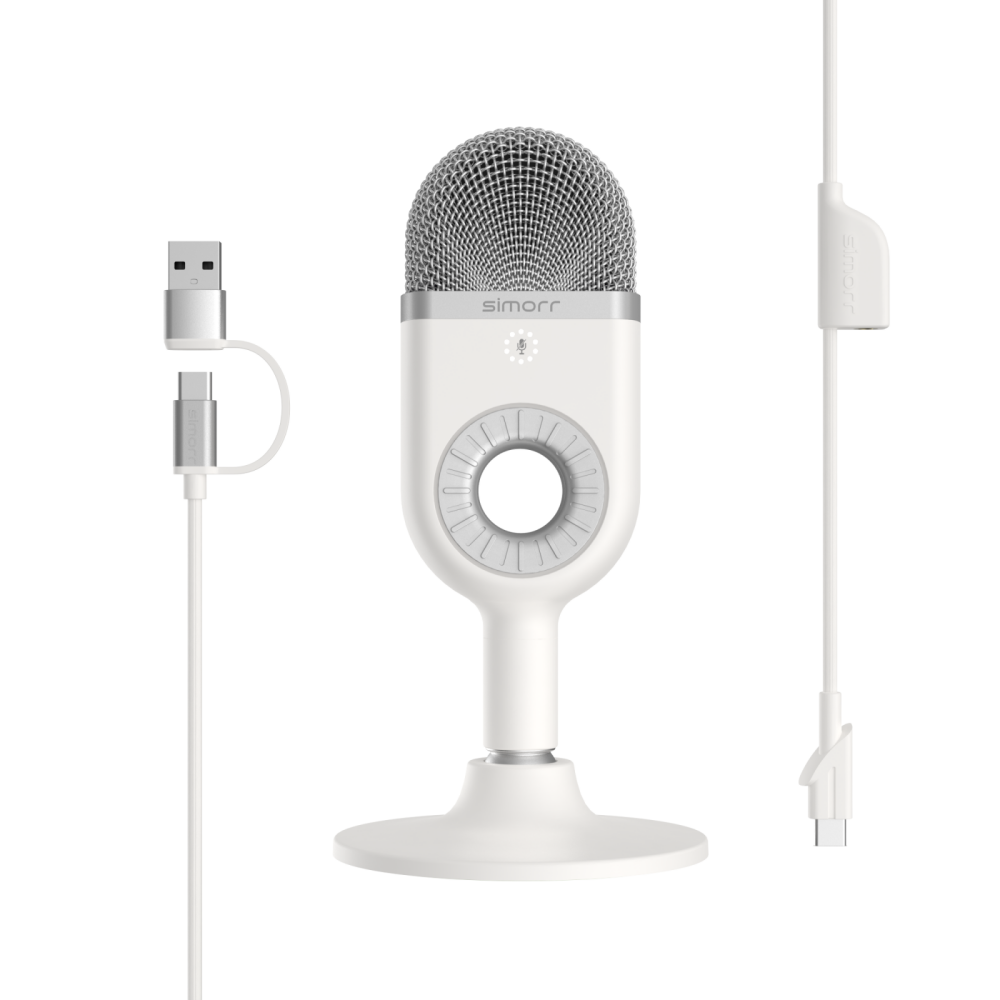 simorr Wave U1 USB Condenser Microphone(White) 3492