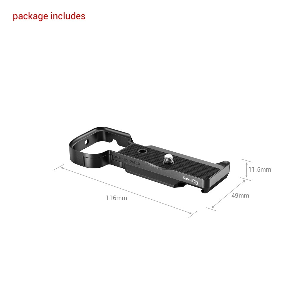 SmallRig Extension Grip for Sony ZV-E10 (Black) 3523