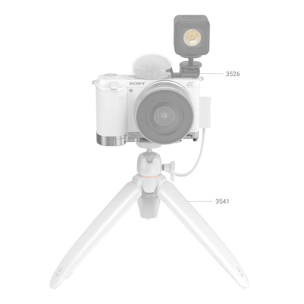SmallRig Extension Grip for Sony ZV-E10 (Silver) 3524