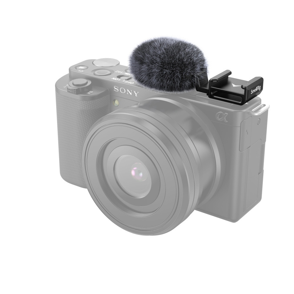 SmallRig Cold Shoe Adapter with Furry Windshield for Sony ZV-E1 / ZV-1F / ZV-E10 / ZV-1 3526
