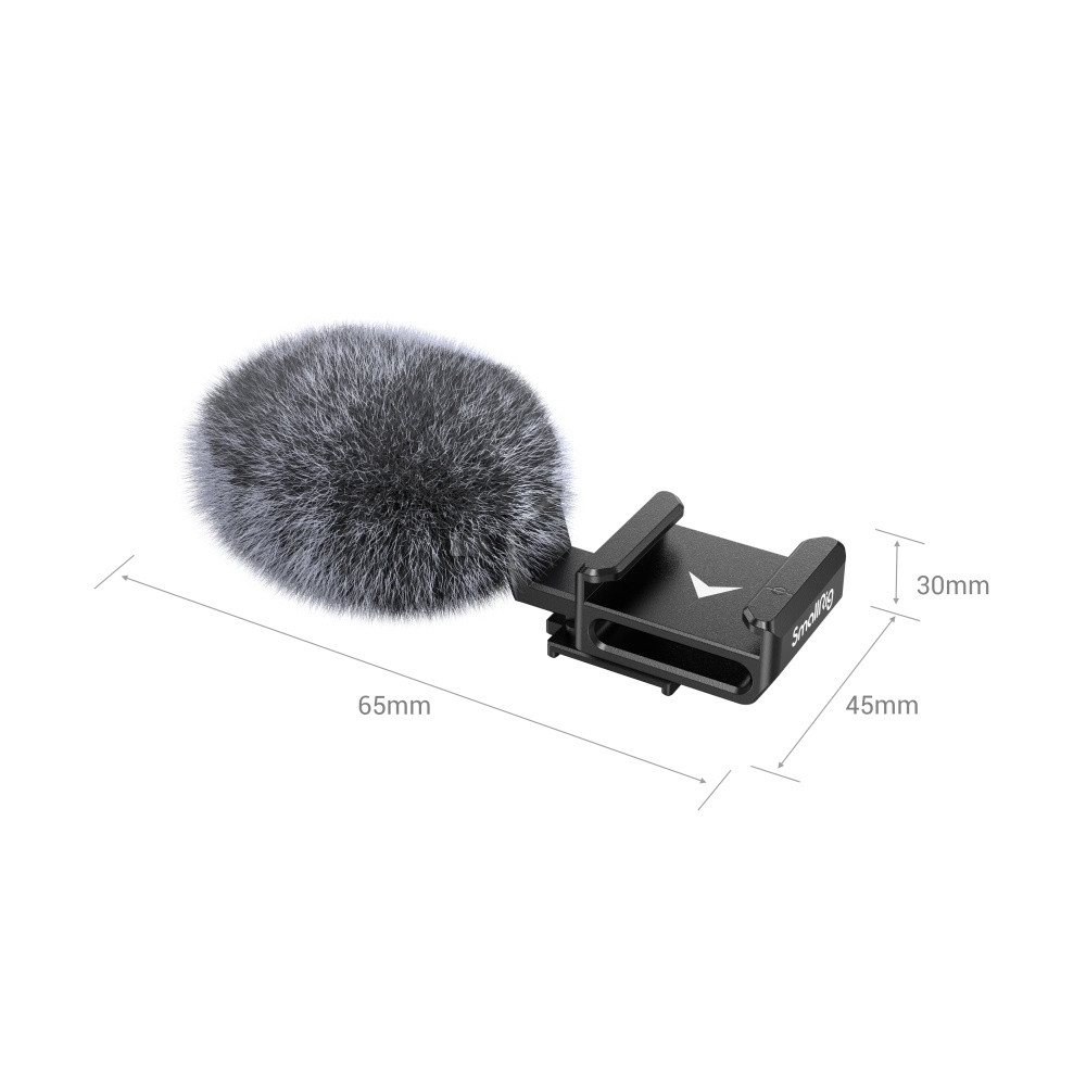 SmallRig Cold Shoe Adapter with Furry Windshield for Sony ZV-E1 / ZV-1F / ZV-E10 / ZV-1 3526