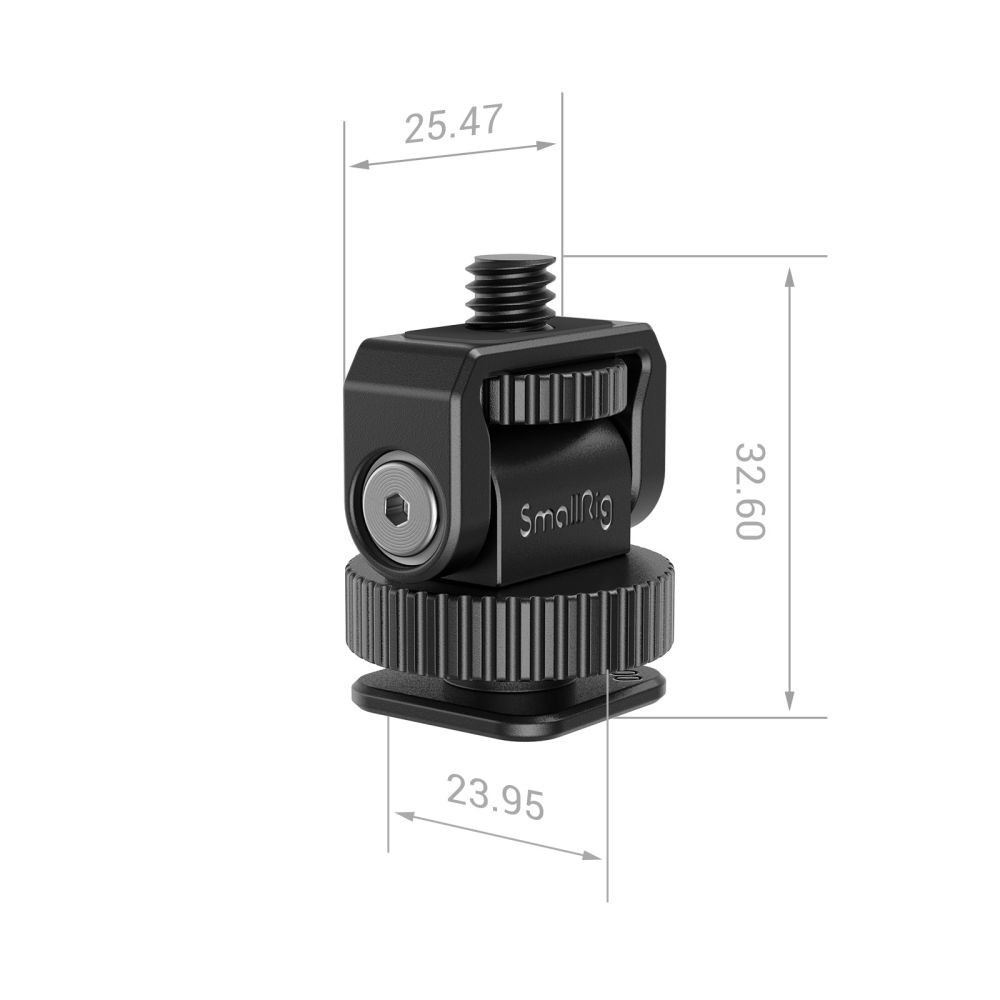 SmallRig Mini Cold Shoe to 1/4"-20 Screw Adapter 3577