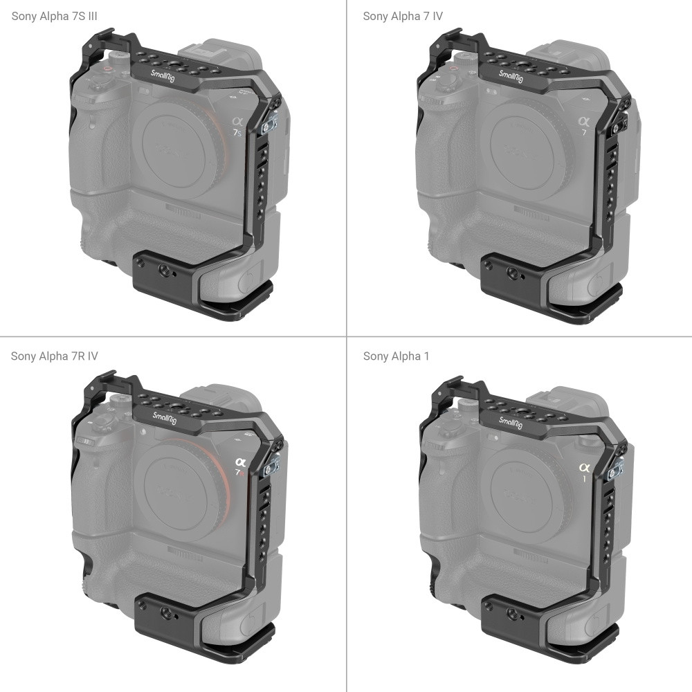 SmallRig Cage for Sony Alpha 7R V / Alpha 7 IV / Alpha 7S III / Alpha 7R IV / Alpha 1 with VG-C4EM Battery Grip 3594