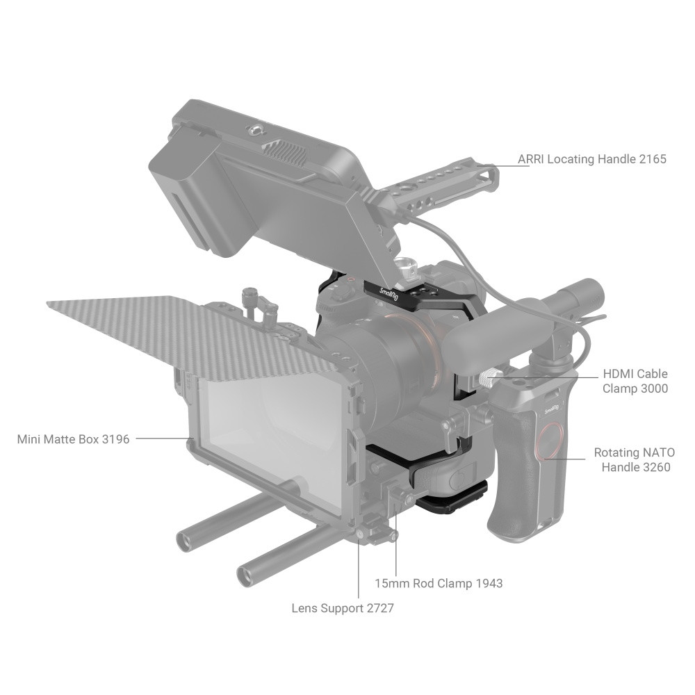 SmallRig Cage for Sony Alpha 7R V / Alpha 7 IV / Alpha 7S III / Alpha 7R IV / Alpha 1 with VG-C4EM Battery Grip 3594