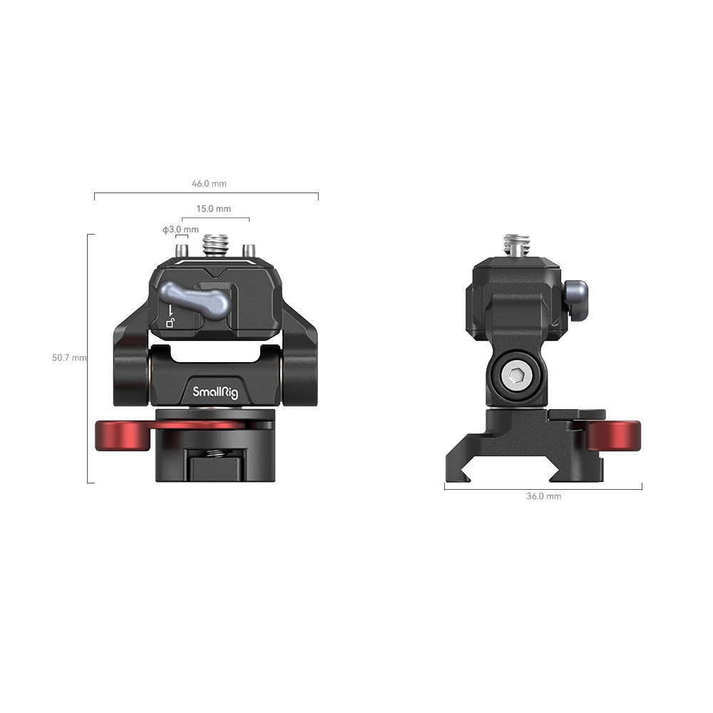 SmallRig Drop-in HawkLock mini Quick Release Monitor Mount with NATO Clamp 3601C