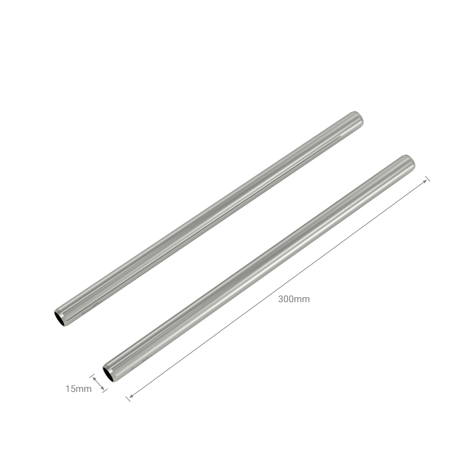 SmallRig 15mm Stainless Steel Rod - 30cm 12" (2pcs) 3682