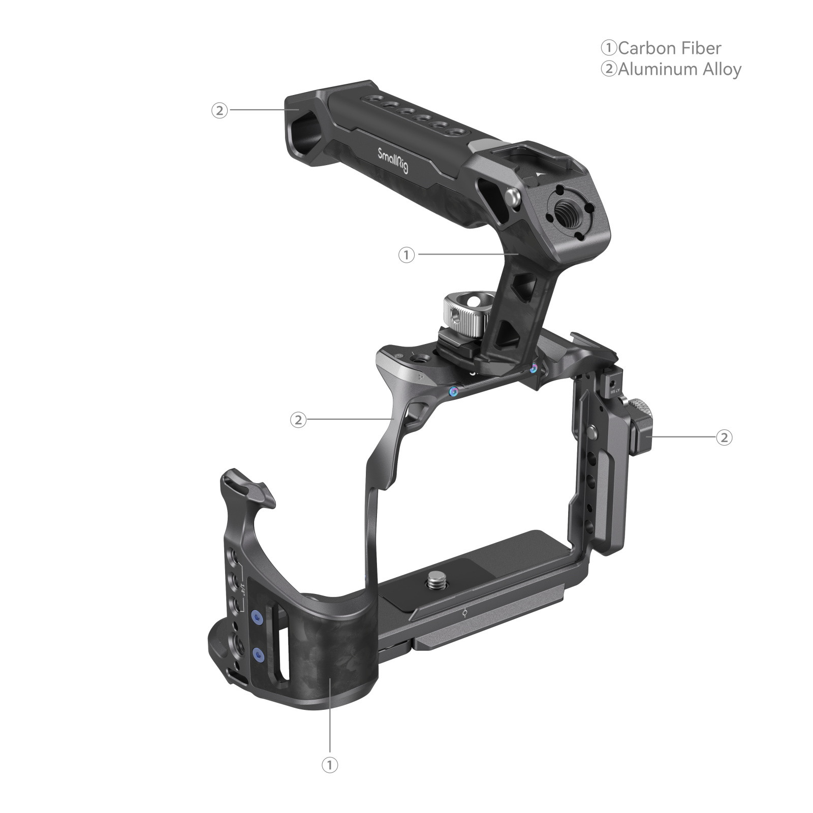 SmallRig "Rhinoceros" Basic Cage Kit for Sony Alpha 7R V / Alpha 7 IV / Alpha 7S III 3708