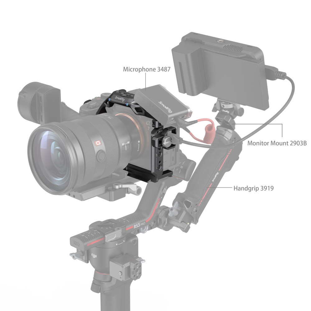 SmallRig "Rhinoceros" Advanced Cage Kit for Sony Alpha 7R V / Alpha 7 IV / Alpha 7S III 3710