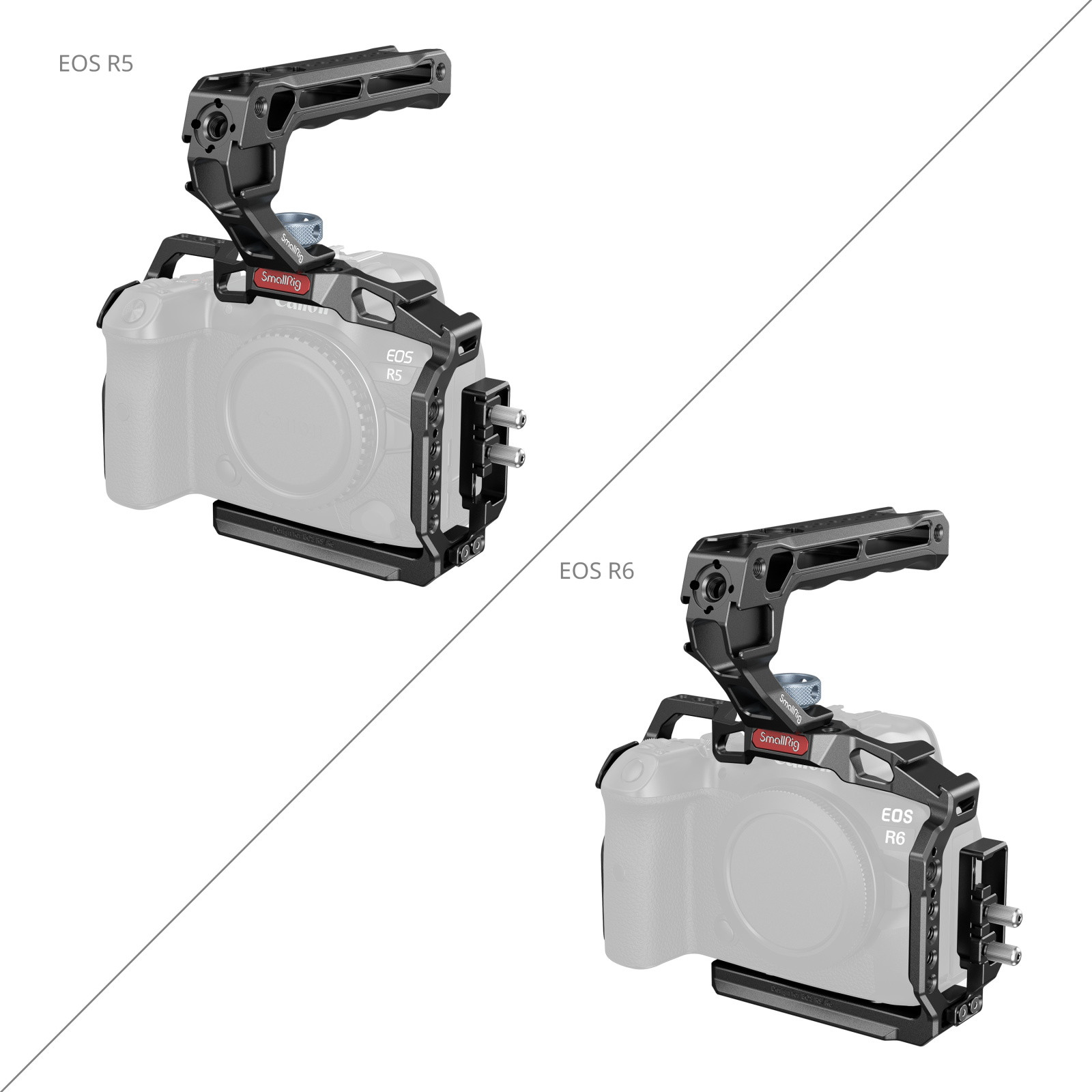 Kit Gabbia SMALLRIG Per Canon R5C/R5/R6 – Con Maniglia Superiore, Morsetto HDMI/USB-C E Base Arca-Swiss