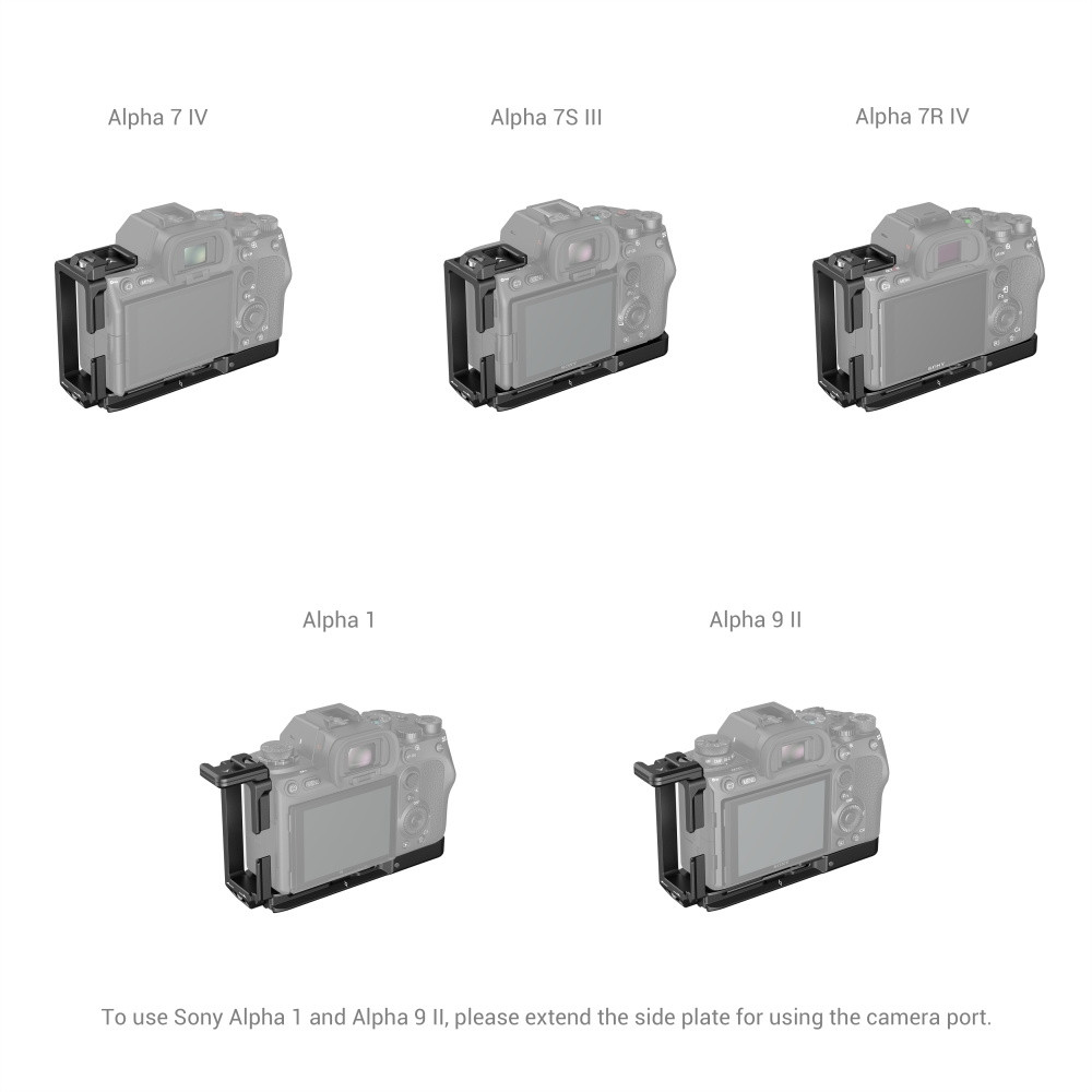 SmallRig L-Bracket Kit for Sony Alpha 7 IV / Alpha 7S III / Alpha 7R IV / Alpha 1 / Alpha 9 II 3856