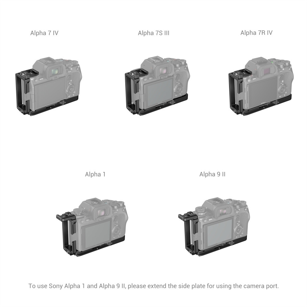 SmallRig L-Bracket Kit for Sony Alpha 7R V / Alpha 7 IV / Alpha 7S III / Alpha 7R IV / Alpha 1 / Alpha 9 II 3856