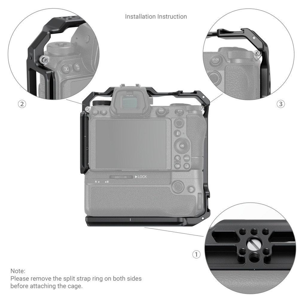 SmallRig Camera Cage for Nikon Z 6II/Z 7II with MB-N11 Battery Grip 3866