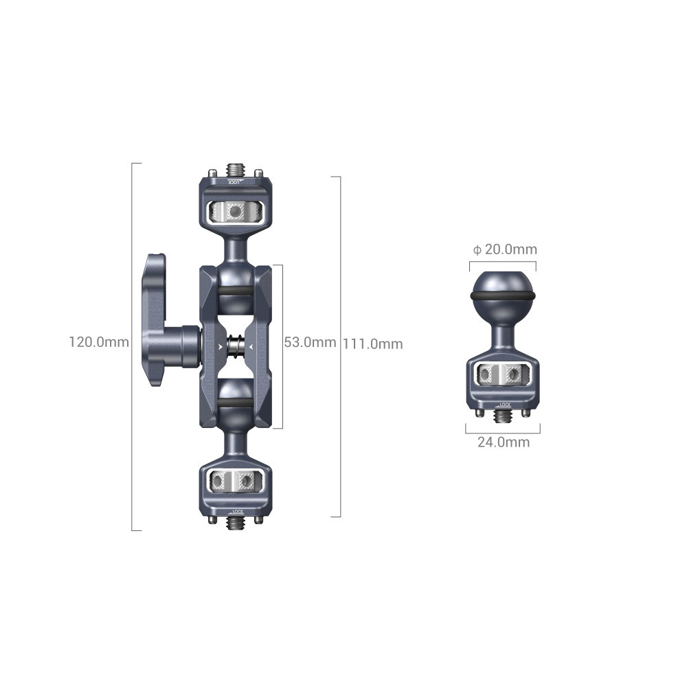 SmallRig Magic Arm with Dual Ball Heads (1/4”-20 Screws) 3873