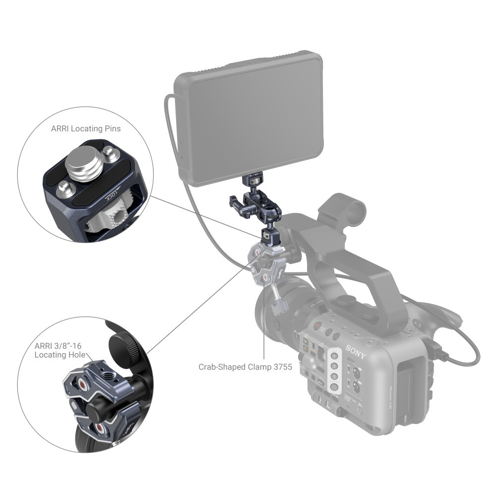 SmallRig Magic Arm with Dual Ball Heads (1/4”-20 Screw and ARRI locating Screw) 3874