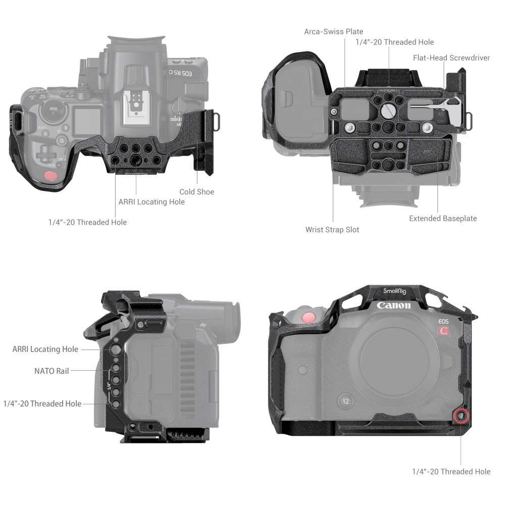 SmallRig “Black Mamba” Camera Cage for Canon EOS R5 C 3890