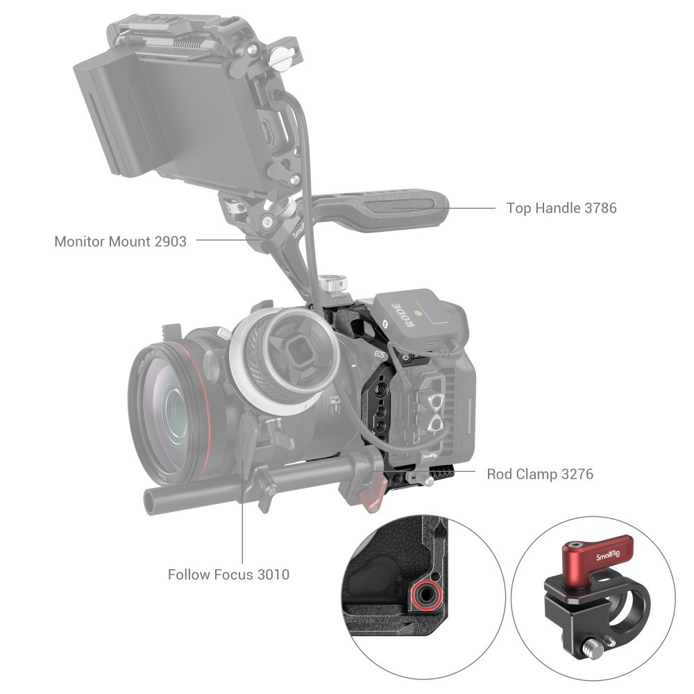 SmallRig “Black Mamba” Camera Cage for Canon EOS R5 C 3890