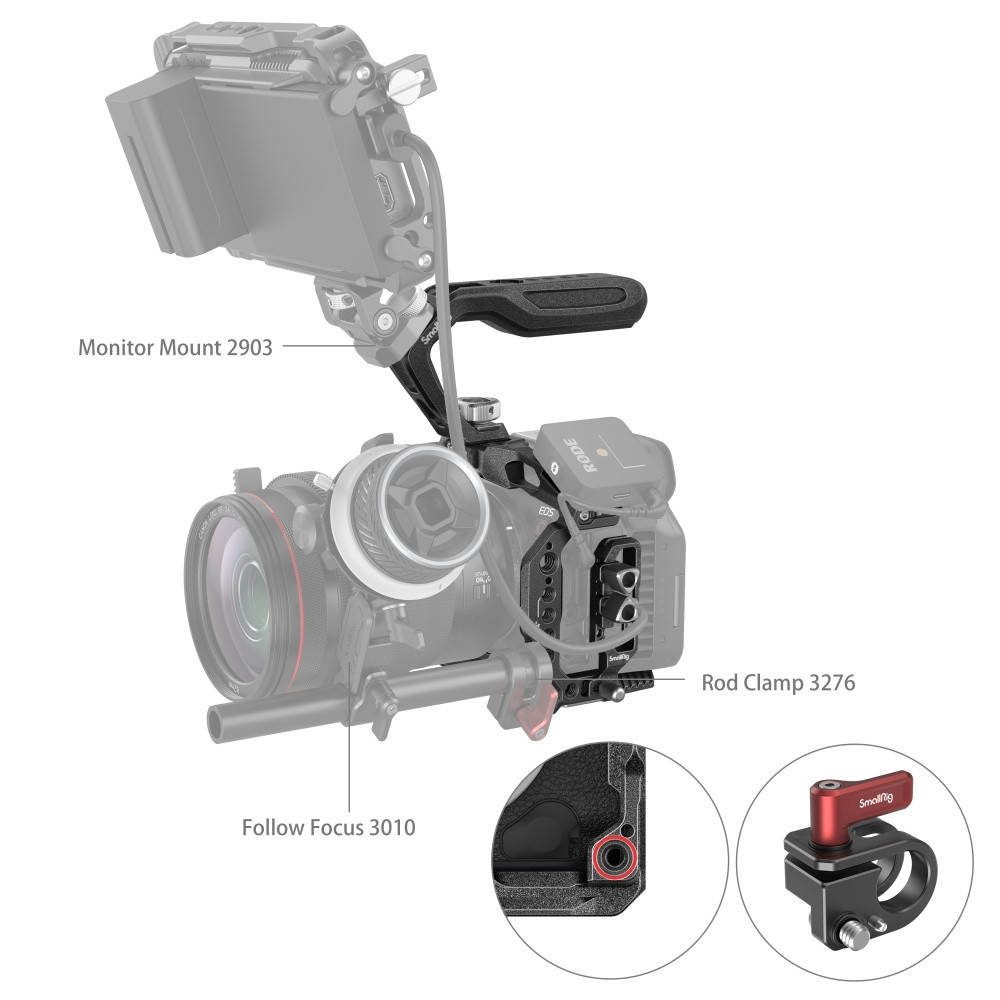 SmallRig “Black Mamba” Handheld Kit for Canon EOS R5 C 3891