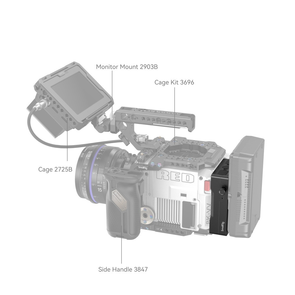 SmallRig V-Mount Battery Plate Adapter for RED V-RAPTOR 3898