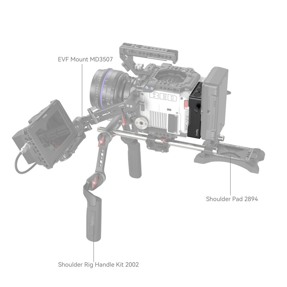 SmallRig V-Mount Battery Plate Adapter for RED V-RAPTOR 3898