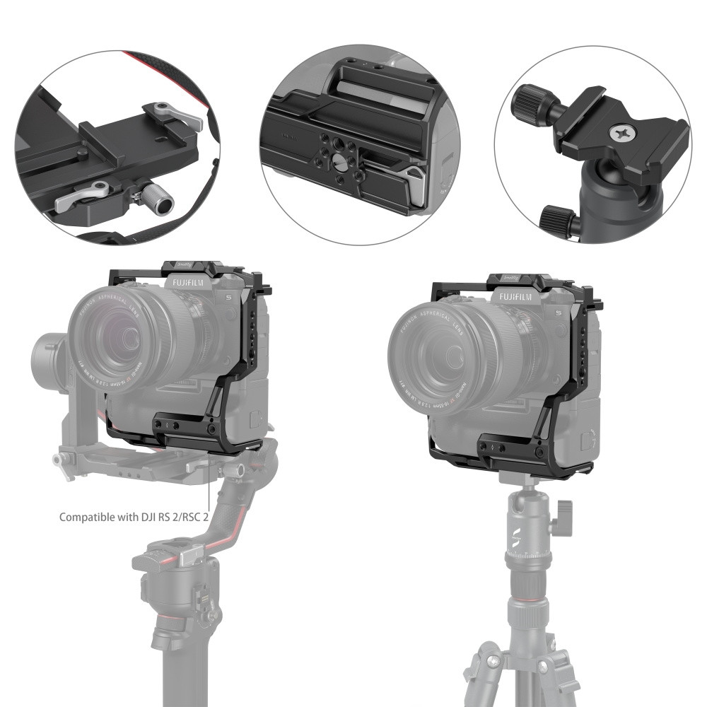 SmallRig Multifunctional Cage for FUJIFILM X-H2 / X-H2S with FT-XH / VG-XH Battery Grip 3933