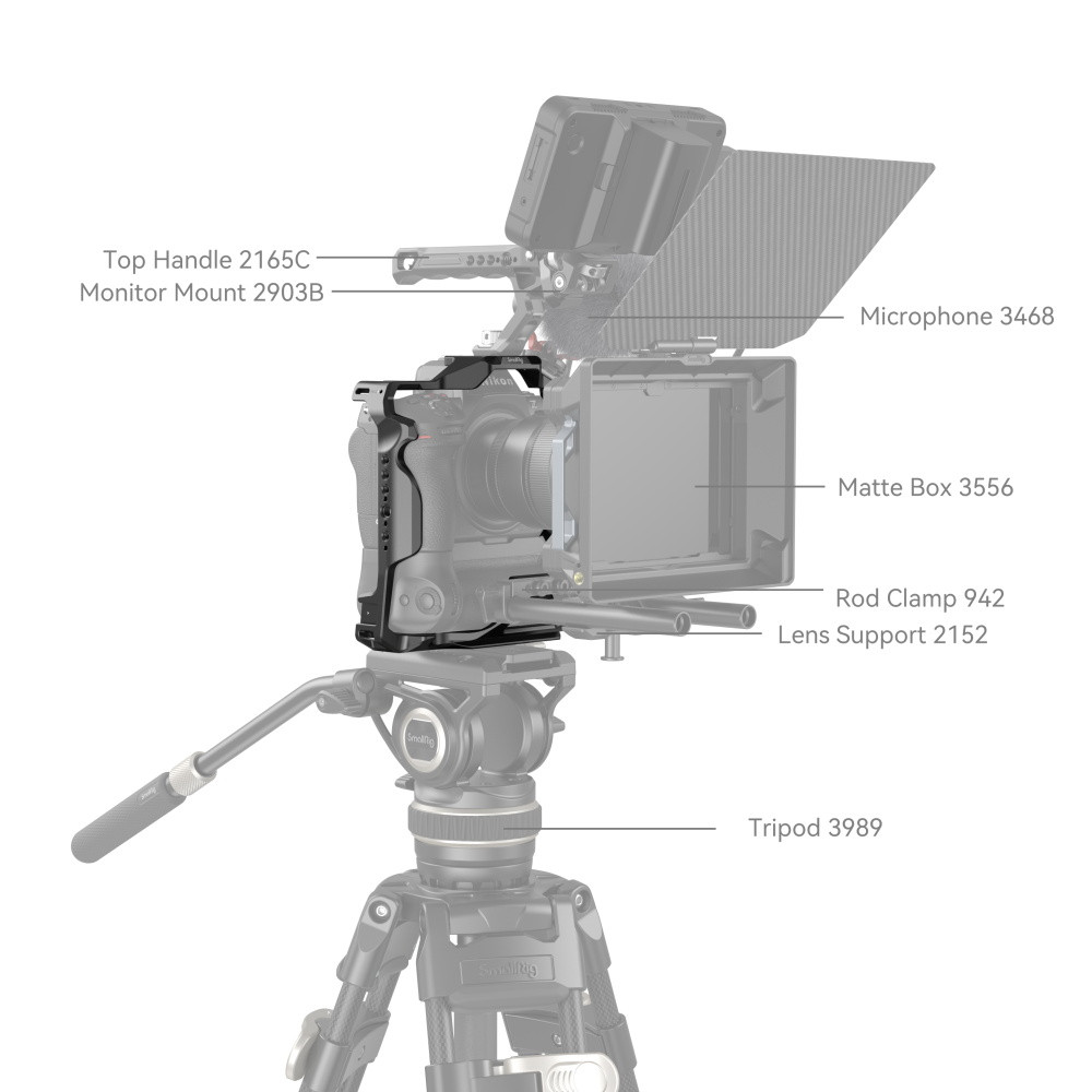 SmallRig Cage for Nikon Z 8 with MB-N12 Battery Grip 3982