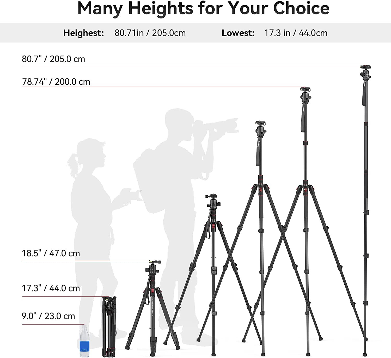 SmallRig CT-20 Aluminium Alloy Tripod 3474C