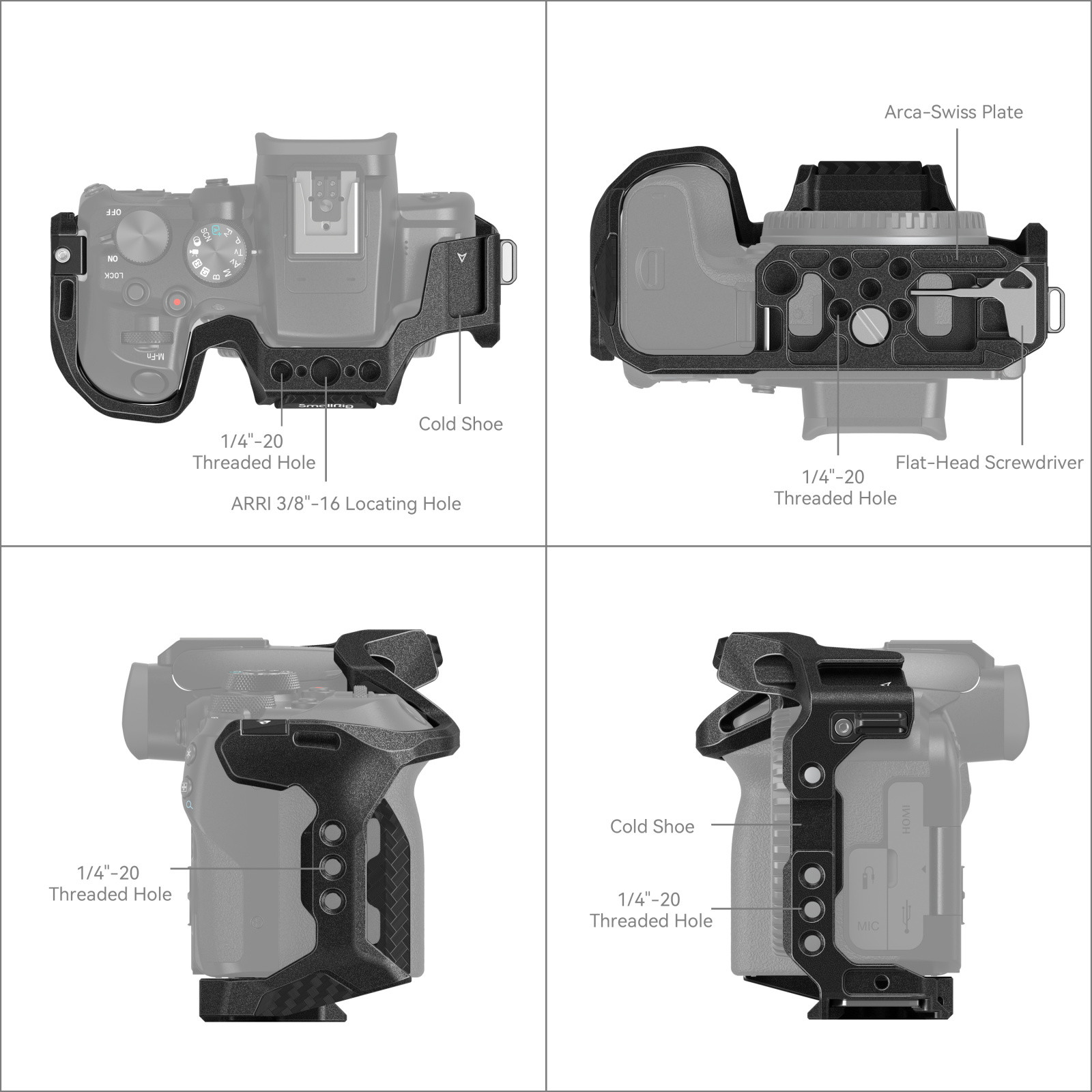 SmallRig “Black Mamba” Cage for Canon EOS R10 4004B