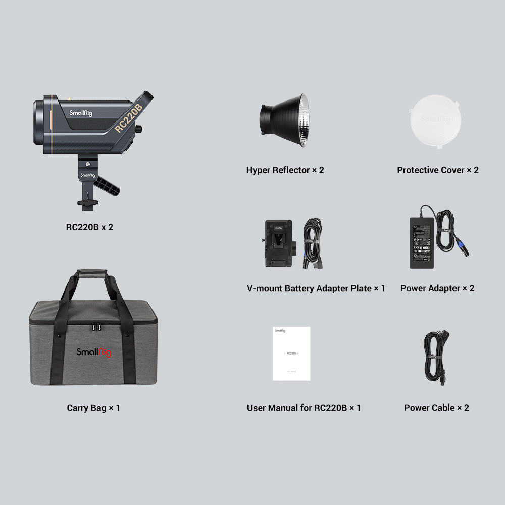 SmallRig RC220B 2 COB Light Kit (US) 4010