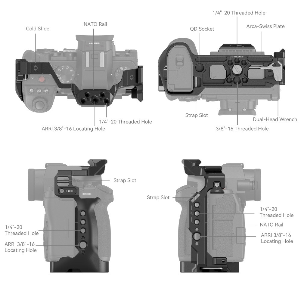 SmallRig Cage for Panasonic LUMIX G9 II / S5 II / S5 IIX 4022