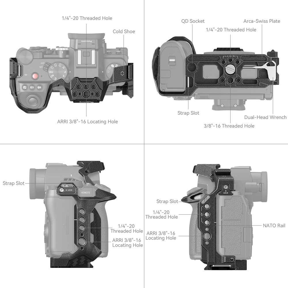 SmallRig “Black Mamba” Cage for Panasonic LUMIX G9 II / S5 II / S5 IIX 4023