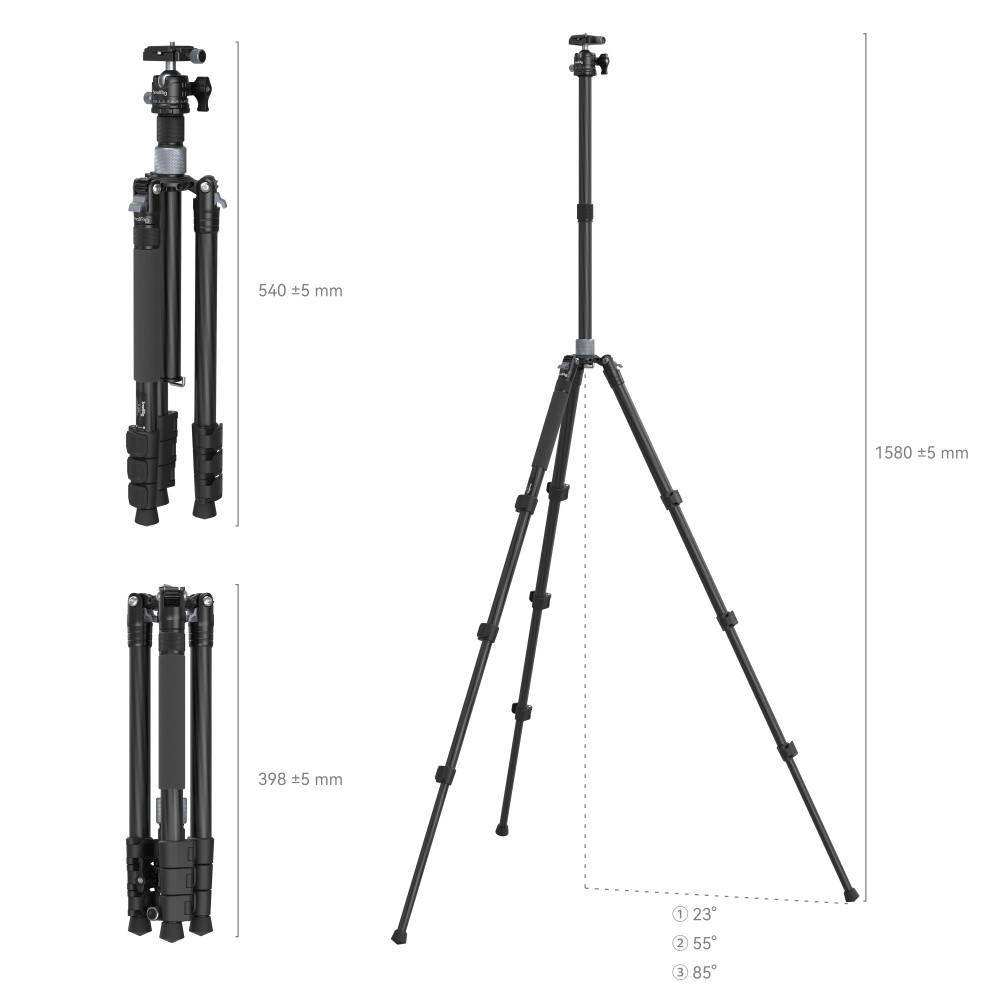 SmallRig Carbon Fiber Tripod with Center Column AP-20 4059