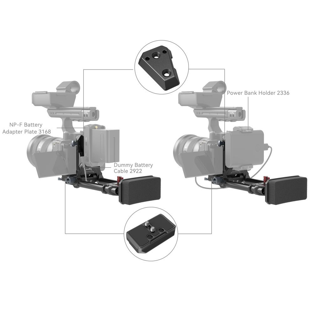 SmallRig Advanced Compact V-Mount Battery Mounting System 4063