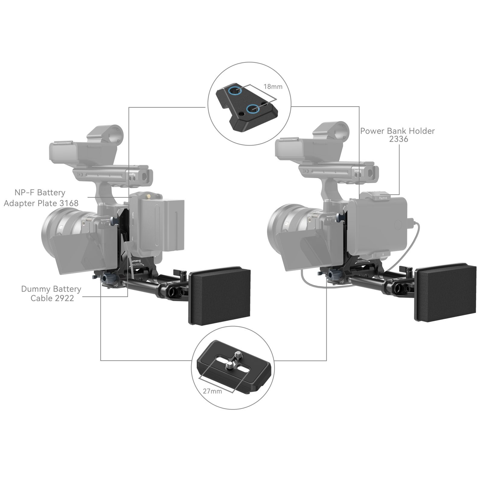 SmallRig V-Mount Battery Mount Plate Kit (Advanced)  4063B