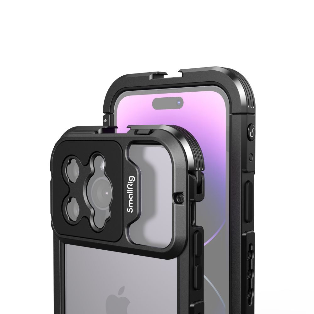 SMALLRIG Kit Video Rig Per IPhone 14 Pro Max Con Doppie Maniglie Wireless | Alluminio Per Filmmaking E Vlog - 4078