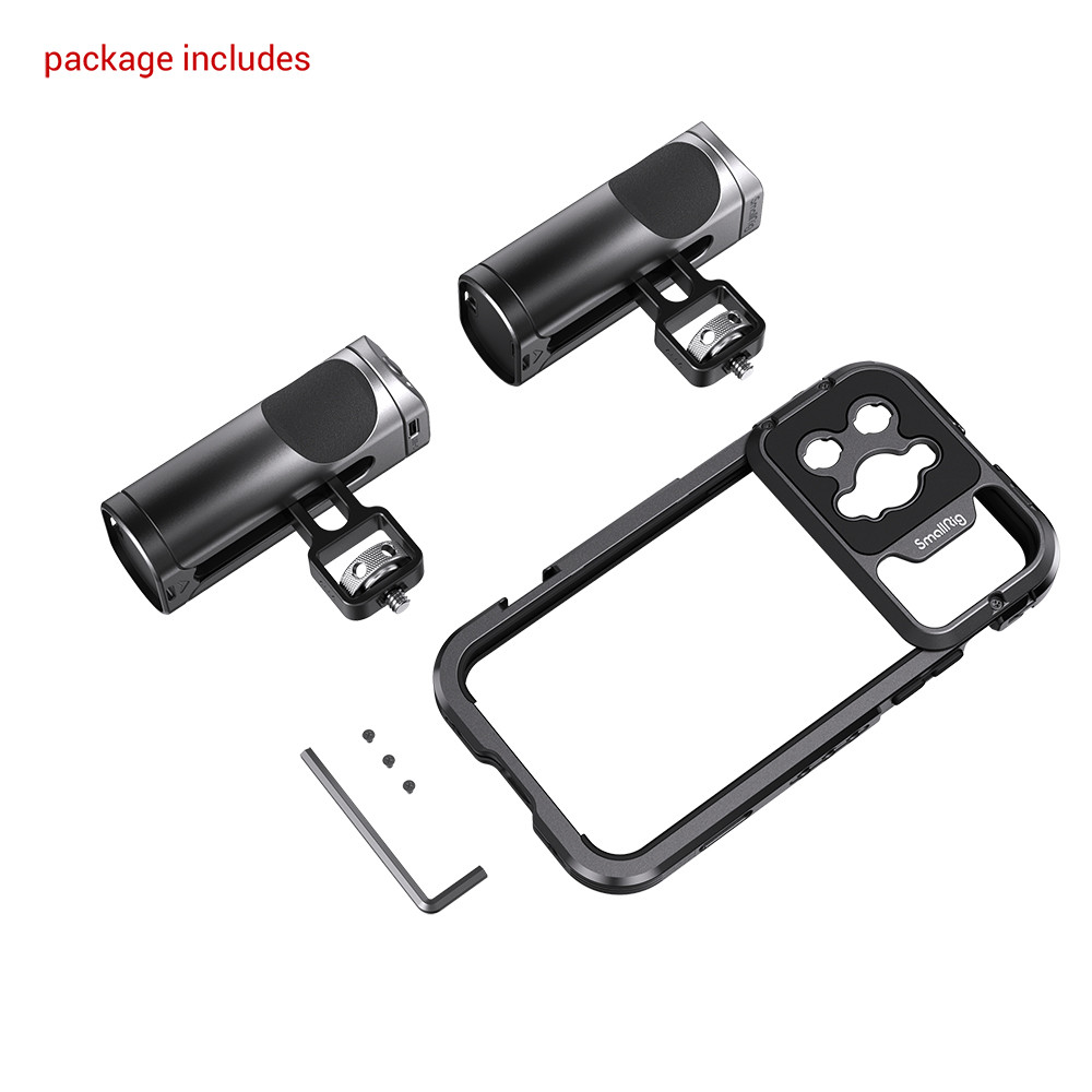 SmallRig Mobile Video Cage Kit (Dual Handheld) for iPhone 14 Pro Max 4078