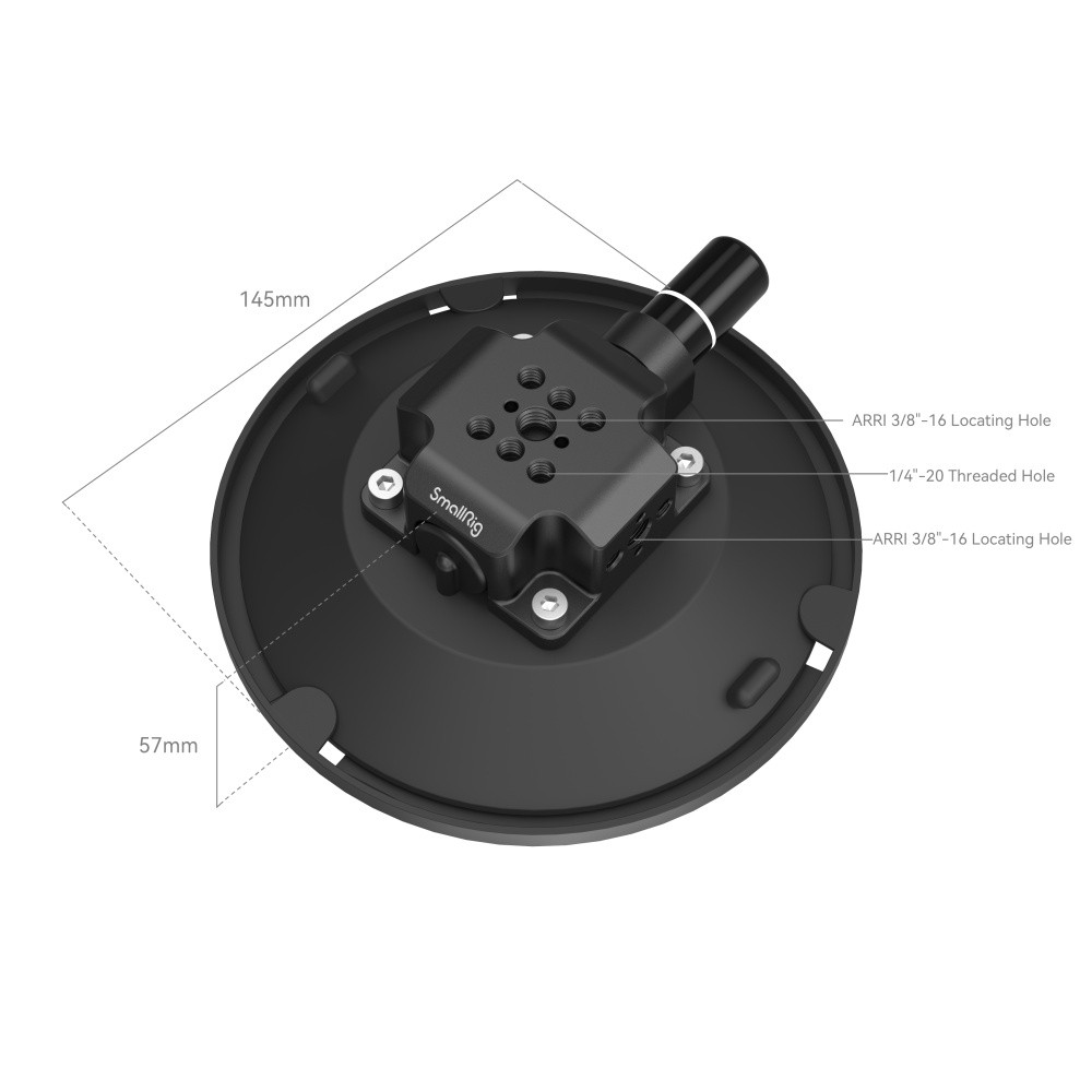 SMALLRIG SUPPORT DE CAMÉRA À VENTOUSE 15CM 4114