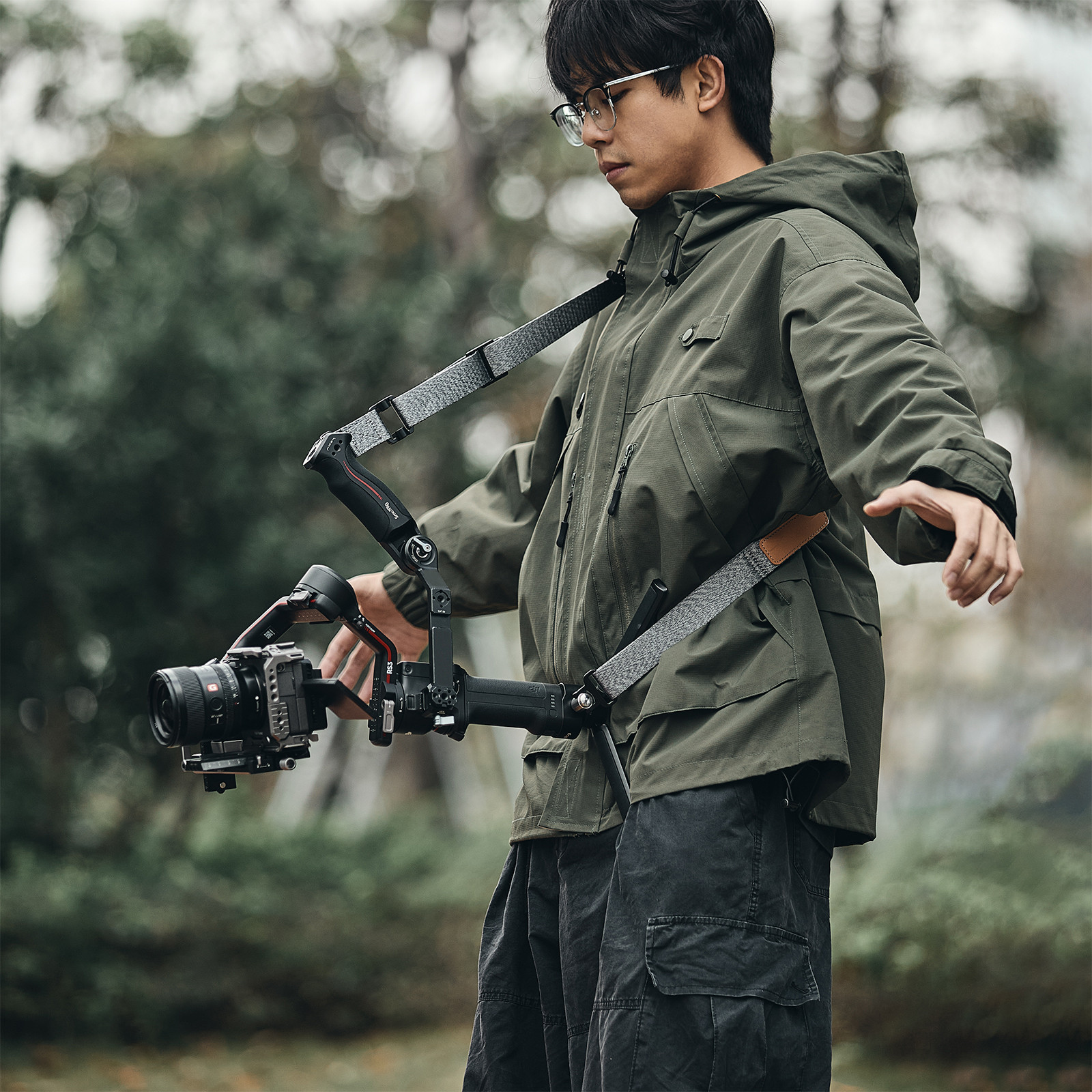 SmallRig Weight-Reducing Shoulder Strap for DJI RS 5 / RS 4 / RS 4 Pro / RS 3 / RS 3 Pro / RS 2 4118B