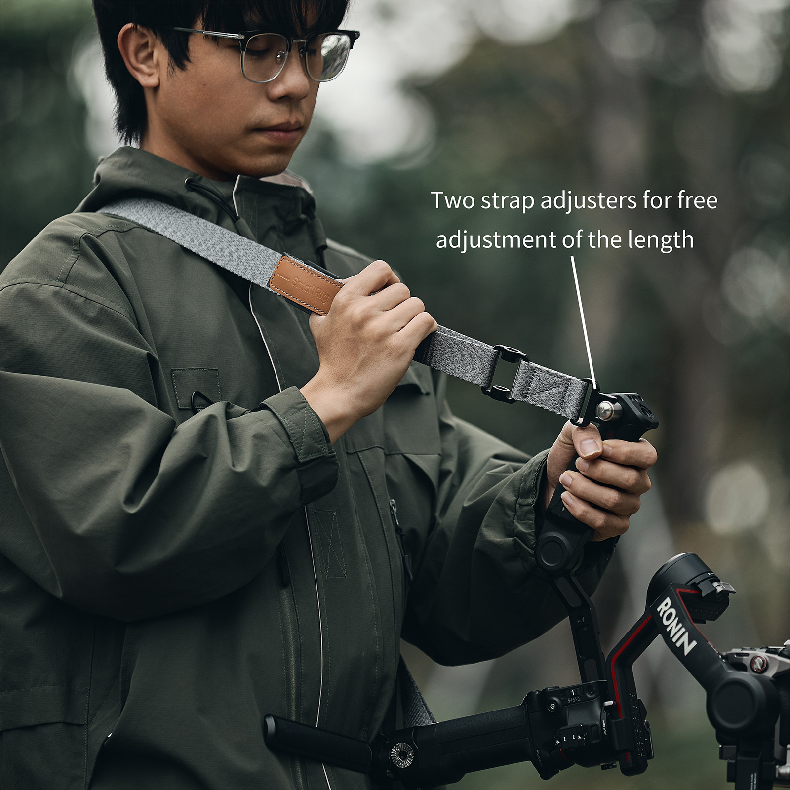 SmallRig Weight-Reducing Shoulder Strap for DJI RS 5 / RS 4 / RS 4 Pro / RS 3 / RS 3 Pro / RS 2 4118B