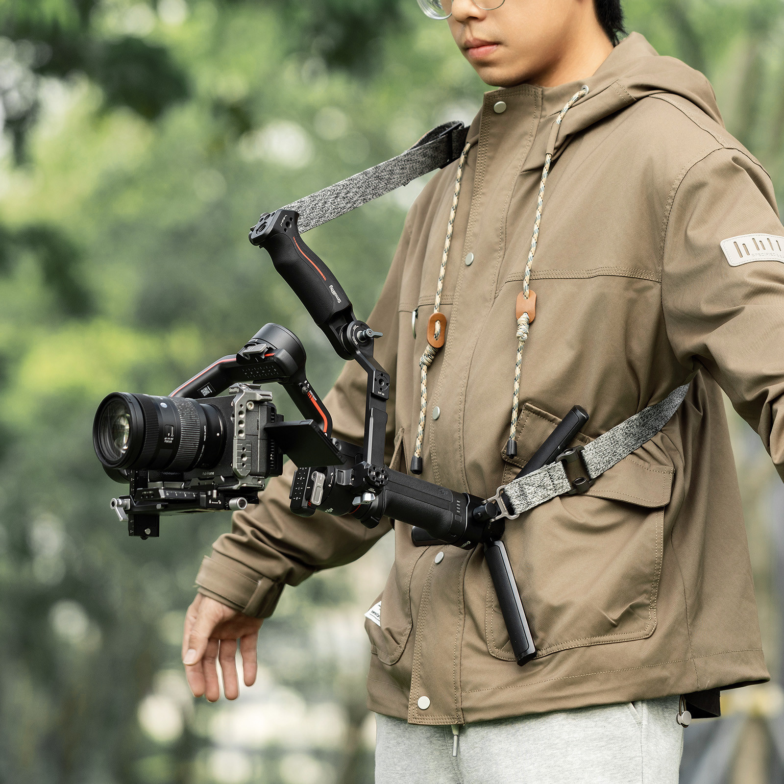 SmallRig Weight-Reducing Shoulder Strap for DJI RS 4 / RS 4 Pro / RS 4 Mini / RS 3 / RS 3 Pro / RS 3 Mini / RS 2 4118C
