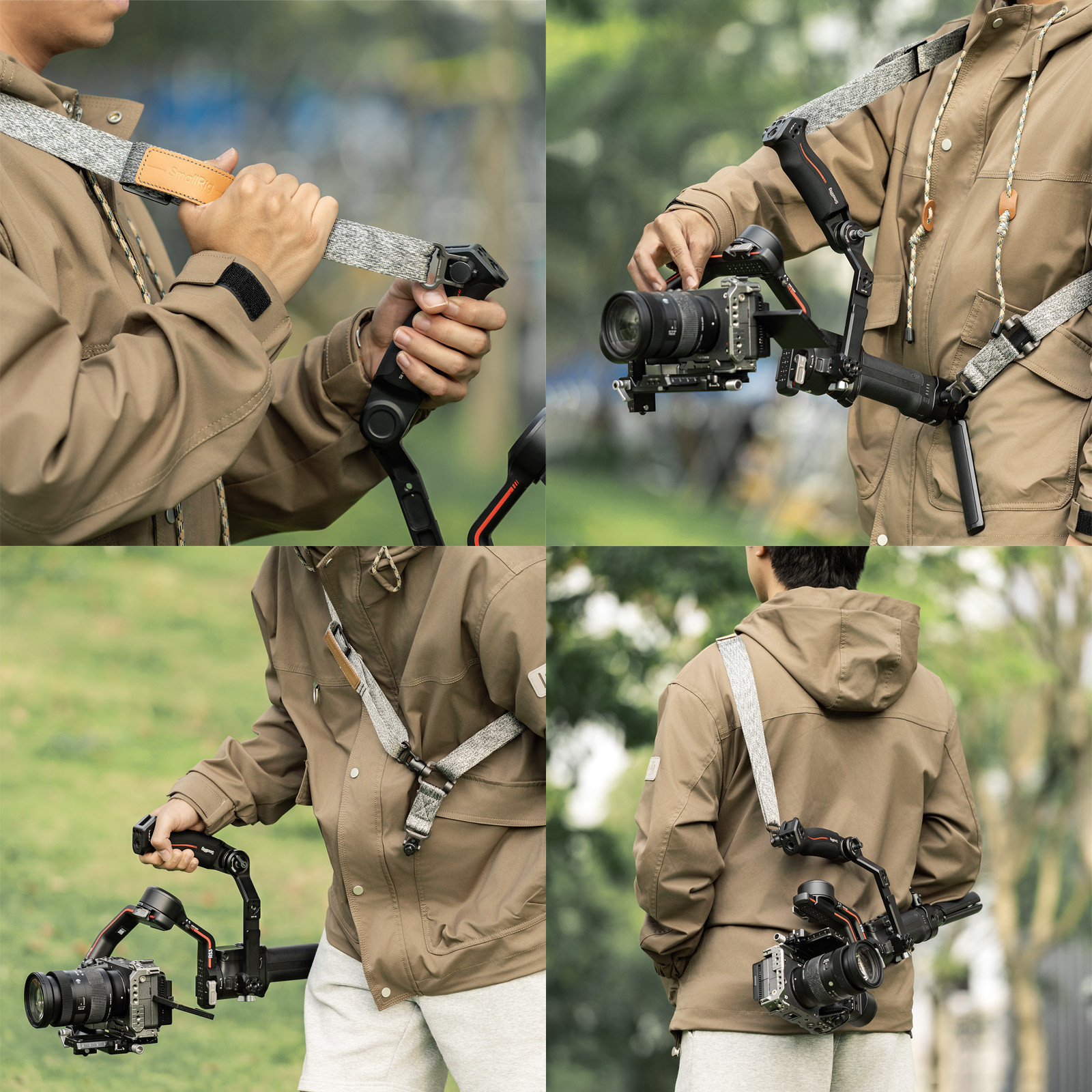 SmallRig Weight-Reducing Shoulder Strap for DJI RS 4 / RS 4 Pro / RS 4 Mini / RS 3 / RS 3 Pro / RS 3 Mini / RS 2 4118C