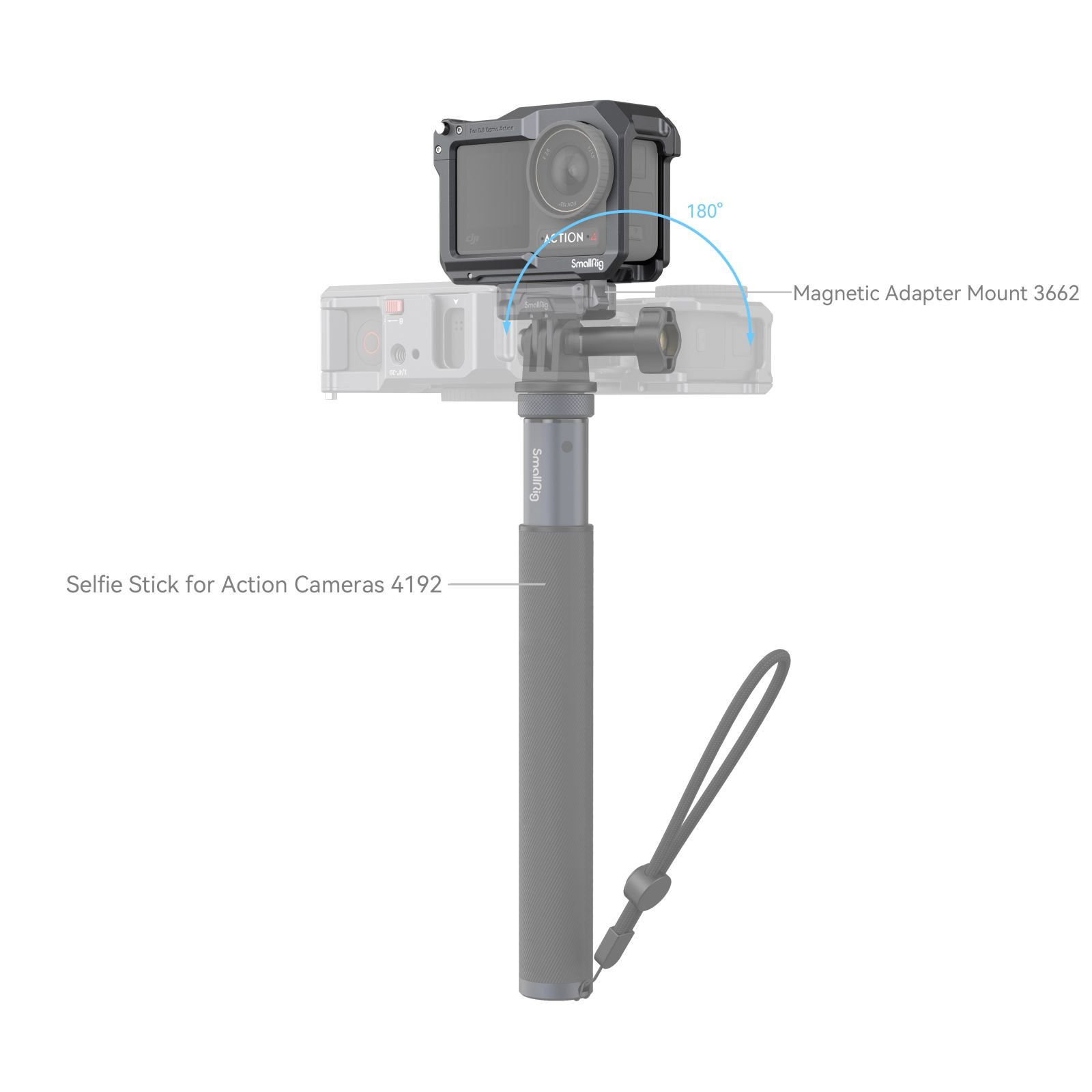 SmallRig Cage for DJI Osmo Action 4 / 3 4119B