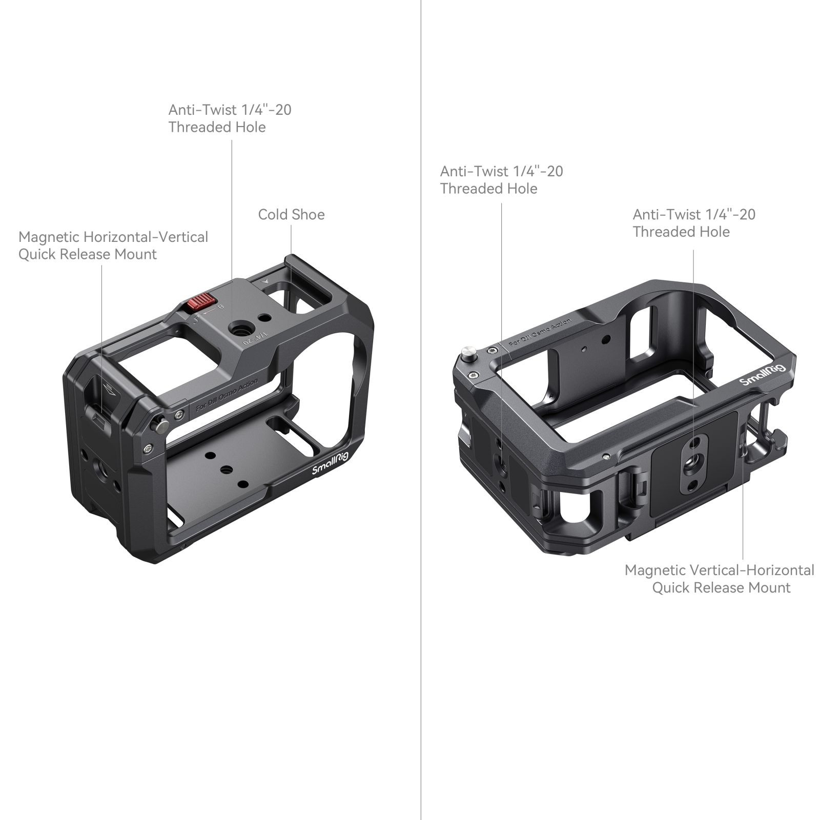 SmallRig Cage for DJI Osmo Action 4 / 3 4119B