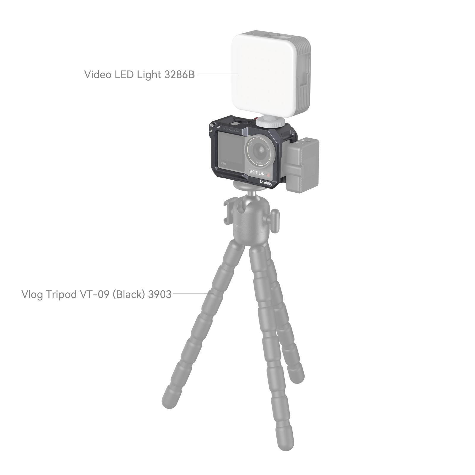 SMALLRIG SC-1K Support à Ventouse pour GoPro Hero 11/10/9, pour DJI Osmo  Action/Procket, pour Insta360 X3, Support Double Rotule Rotation à 360°,  Montage sur Pare-Brise ou Fenêtre de Voiture - 4193 