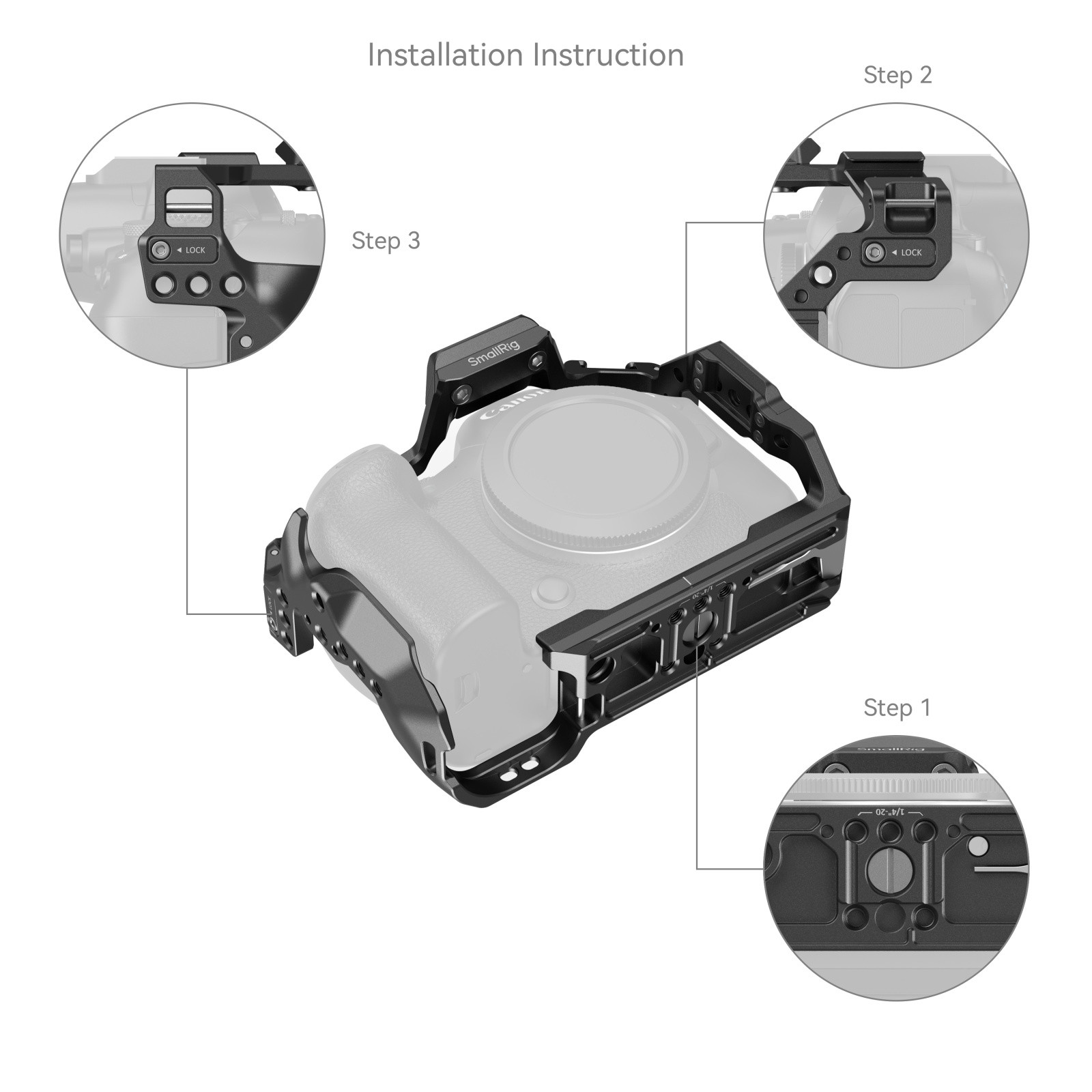SmallRig HawkLock Quick Release Cage for Canon EOS R6 Mark