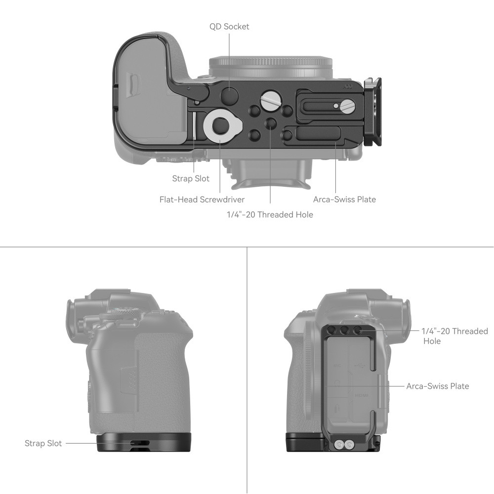 SmallRig L-Bracket for Canon EOS R6 Mark II / R5 / R5 C / R6 4160