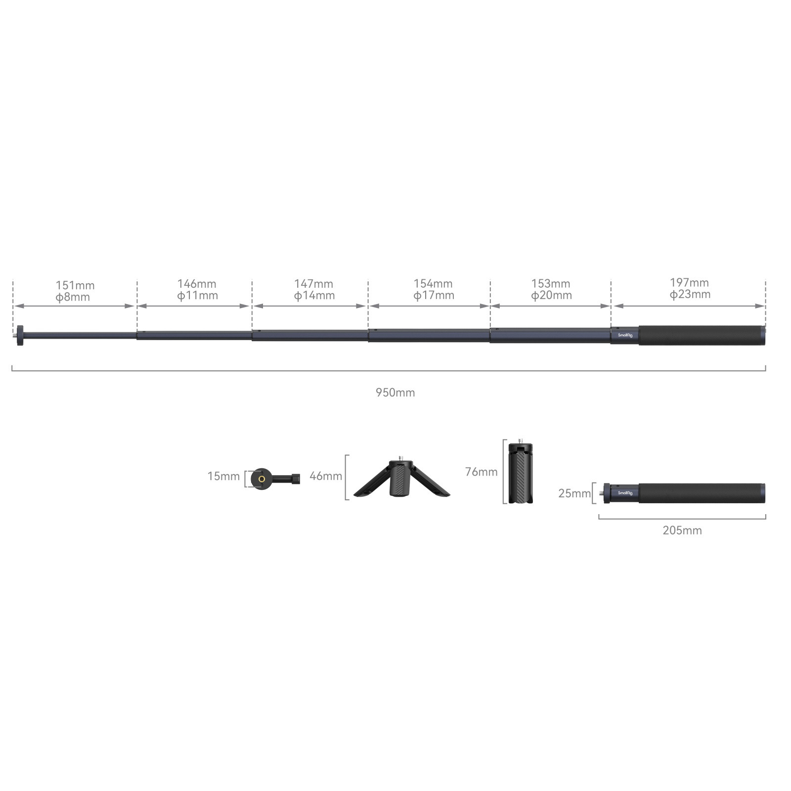 SmallRig Selfie Stick for Action Cameras 4758