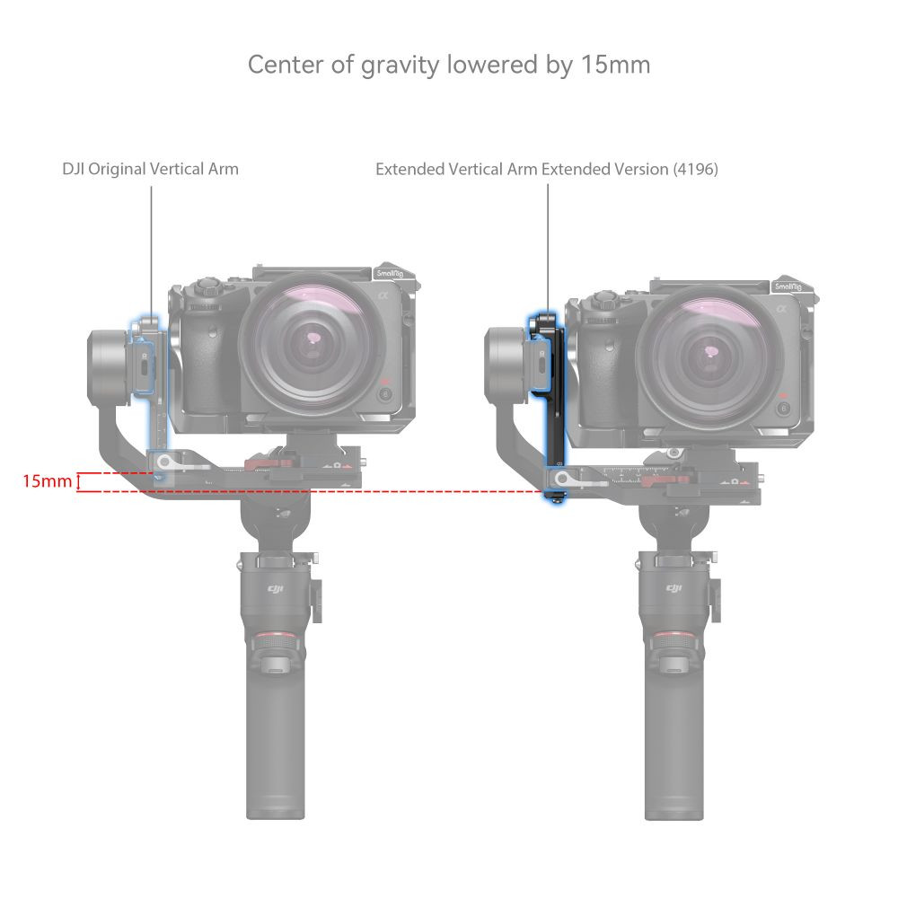 SmallRig Extended Vertical Arm for DJI RS 3 Mini 4196