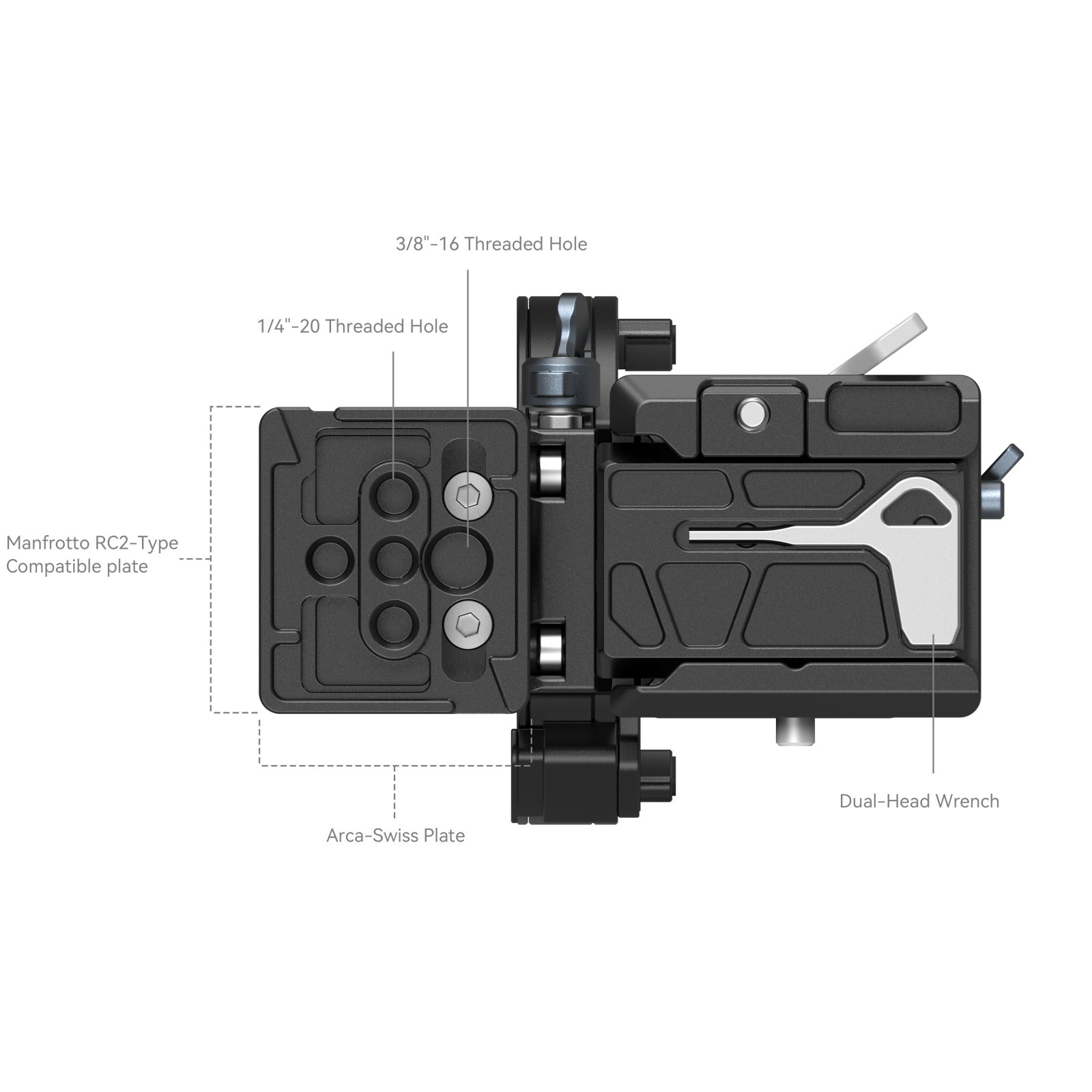 SmallRig Rotatable Horizontal-to-Vertical Mount Plate Kit for Sony Alpha 1 / Alpha 7 / Alpha 9 / FX Series 4244